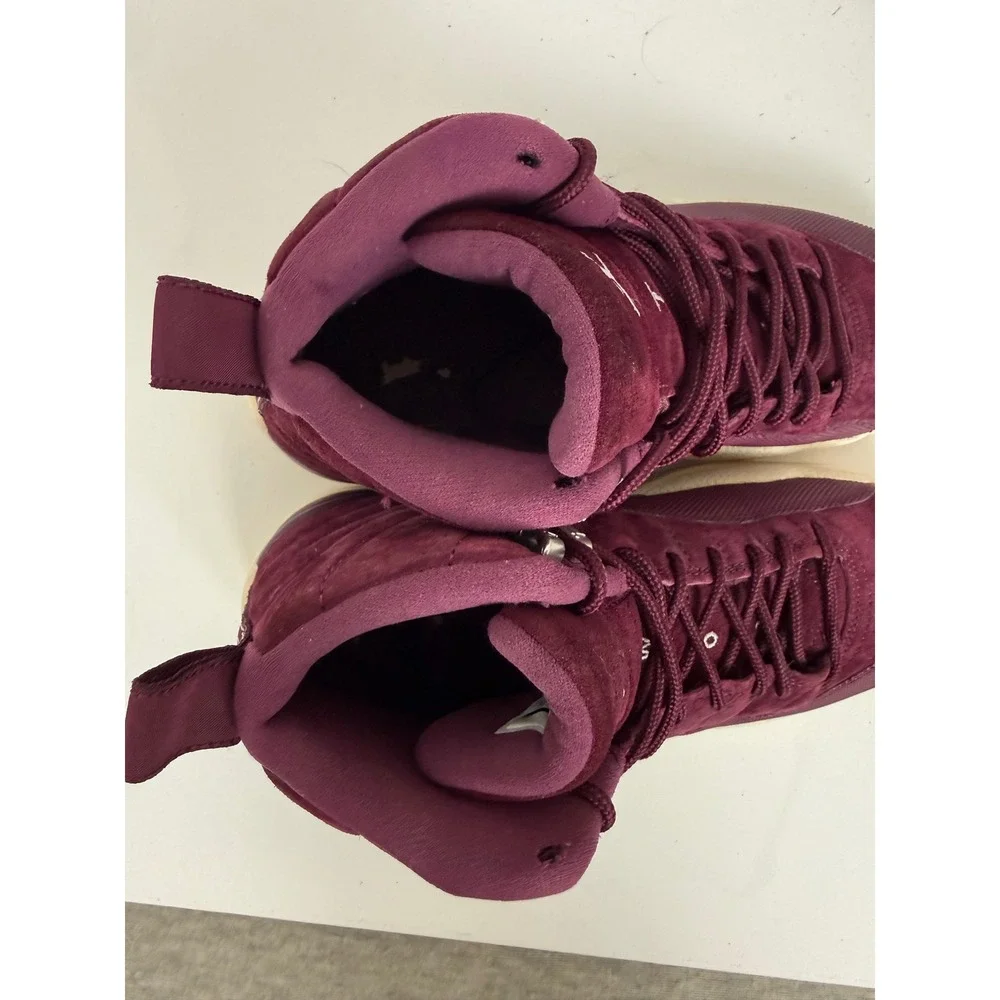 Air Jordan 12 Retro Bordeaux Burgundy Suede Mens Size 8 Shoes 130690-617